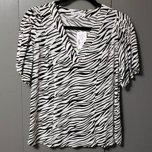 NEW Ricki's ECOVERO™ Zebra Print Blouse